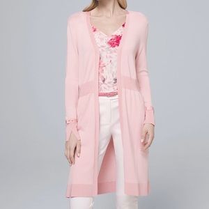 White House Black Market cuff detail midi sweater